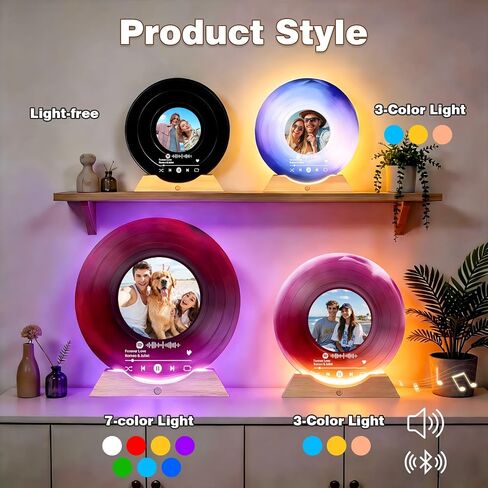 Personalized Vinyl Record with Photo, Custom Spotify Plaque, Acrylic Song Plaque Music Art Decor, Photo Gift for Couples, Boyfriend, Anniversary, Wedding, Graduation, Valentine’s Day in Saudi Arabia