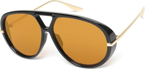 KENBO Retro Aviator Sunglasses for Women Men Oversized 70s Aviators Sun Glasses Trendy Shades in Saudi Arabia
