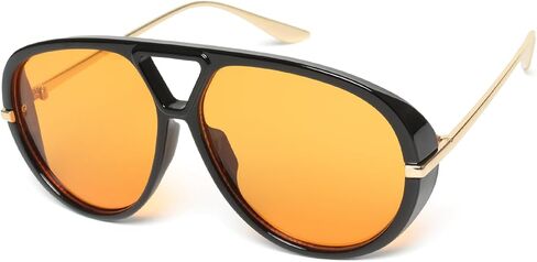 KENBO Retro Aviator Sunglasses for Women Men Oversized 70s Aviators Sun Glasses Trendy Shades in Saudi Arabia