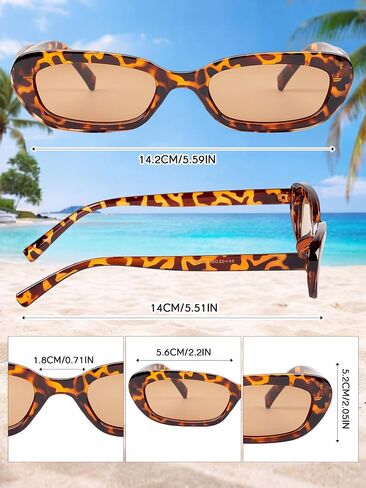 Tellegloww 6 Pcs Sunglasses for Women Fashion Butterfly Design Trendy Retro Sunglasses, 3 Style (Elegant Style,Black,Tea,Brown,Leopard) in Saudi Arabia