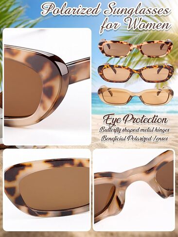 Tellegloww 6 Pcs Sunglasses for Women Fashion Butterfly Design Trendy Retro Sunglasses, 3 Style (Elegant Style,Black,Tea,Brown,Leopard) in Saudi Arabia