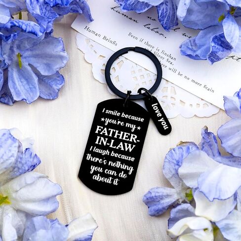 Father In Law Fathers Day Gift Cool Gifts for Father In Law Keychains Future Father In Law Gifts from Daughter Son In Law Birthday Fathers Day Christmas Valentine's Day Gift Ideas Keyring in Saudi Arabia