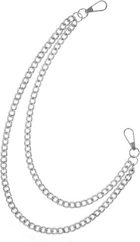 Bremorou Pants Chain, Silver Belt Chain, Jean Chains For Men, Wallet Chain, 1 Pack Belt Wallet Pocket Chains for Hip Hop Punk Jeans Key Chains Goth Accessories for Men and Women in Kuwait