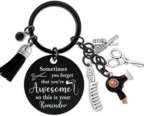 Hair Stylist Gifts Keychain - Inspirational Keyring Sometimes You Forget Your Awesome, Cosmetology Graduation Gift in Saudi Arabia