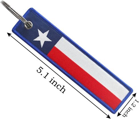 3 Pack Texas State Flag Keychain Tag with Key Ring - Keys, Cars, Motorcycles, Backpacks, Luggage and Gifts - EDC in Kuwait