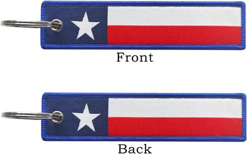 3 Pack Texas State Flag Keychain Tag with Key Ring - Keys, Cars, Motorcycles, Backpacks, Luggage and Gifts - EDC in Kuwait