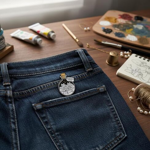 Cute Cat Pin - Funny Pins,Magical Kitten Bottle Brooch with 'Happiness Potion' for Backpacks, Jackets,Hats. Witchy Brooches Gifts for Cat Lovers and Adults. in Saudi Arabia
