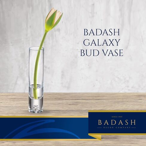 Badash Galaxy Bud Vase - 8.5" Lead-Free Crystal Glass Table Centerpiece Décor in Saudi Arabia
