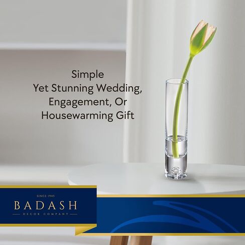 Badash Galaxy Bud Vase - 8.5" Lead-Free Crystal Glass Table Centerpiece Décor in Saudi Arabia