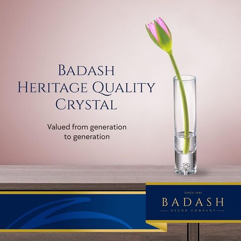 Badash Galaxy Bud Vase - 8.5" Lead-Free Crystal Glass Table Centerpiece Décor in Saudi Arabia