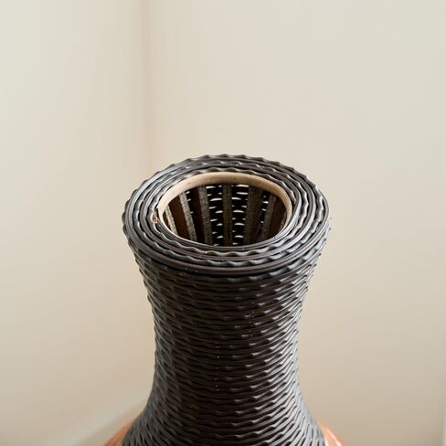 39.4" Tall Floor Vase, Handcrafted PVC Modern Textured Brown & Black Decorative Vase, Large Boho Standing Vase for Living Room Entryway Home Decor, No Flowers Included in Saudi Arabia