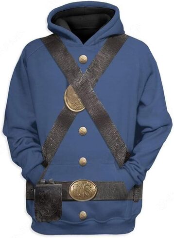 Military Uniform Hoodie WW1 WW2 German Soldier US Army Hooded Sweatshirt 3D Print Costume in Saudi Arabia