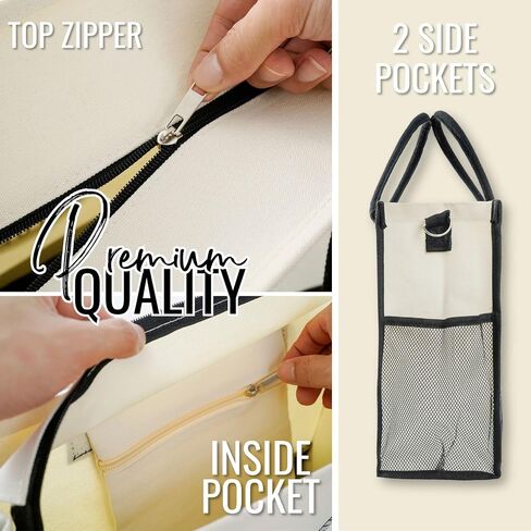InnoBeta Occupational Therapy Gifts for Women, Canvas Tote Bag with Top Zipper Closure and Shoulder Strap, Thank You Gifts for Occupational Therapist OT in Kuwait