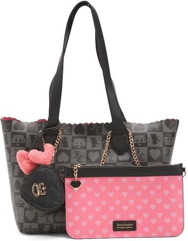 Juicy Couture Sweet Break Time 2-in-1 Tote & Wristlet, 14" x 10" x 6" in Kuwait
