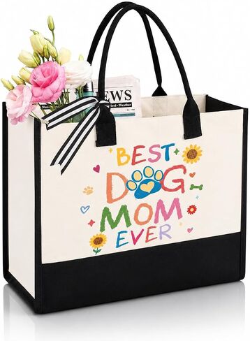 Mothers Day Gifts for Mom, First Time Grandma, Dog Mom, Gardener, Dog Lover, Mother’s Day Reusable Tote Bag in Kuwait