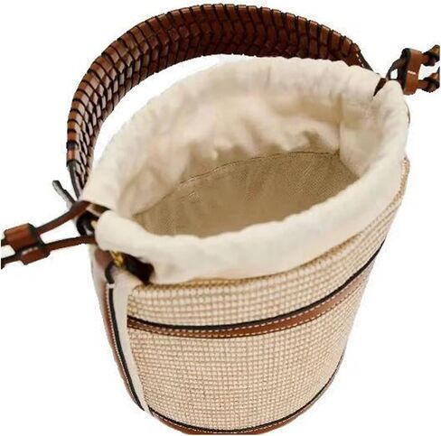 Fashion Straw Bucket Bag Weave Women Handbags Casual Summer Beach Small Tote Purses in Saudi Arabia