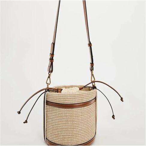 Fashion Straw Bucket Bag Weave Women Handbags Casual Summer Beach Small Tote Purses in Saudi Arabia