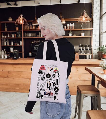 G2TUP Danny & Sandy Musical Tote Bag Danny Fans Gift You’re The One That I Want Theater Shoulder Bag Musical Theatre Merch in Kuwait