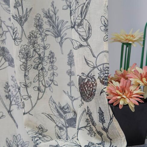 July Joy Floral Print Curtains 96 Inch Length for Living Room Bedroom Vintage Farmhouse Drapes Back Tab Light Filtering Rod Pocket 2 Panels in Saudi Arabia