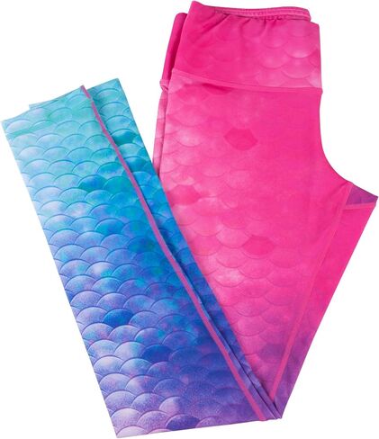 Fin Fun Girls and Kids Mermaid Athletic Leggings for Running and Swimming in Kuwait