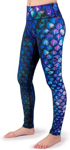 Fin Fun Girls and Kids Mermaid Athletic Leggings for Running and Swimming in Kuwait