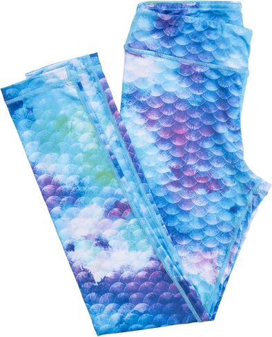 Fin Fun Girls and Kids Mermaid Athletic Leggings for Running and Swimming in Kuwait