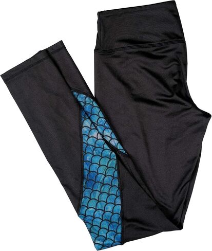 Fin Fun Girls and Kids Mermaid Athletic Leggings for Running and Swimming in Kuwait