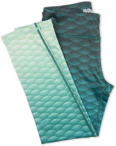 Fin Fun Girls and Kids Mermaid Athletic Leggings for Running and Swimming in Kuwait