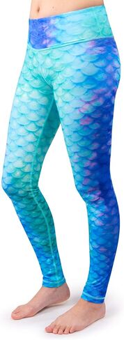Fin Fun Girls and Kids Mermaid Athletic Leggings for Running and Swimming in Kuwait