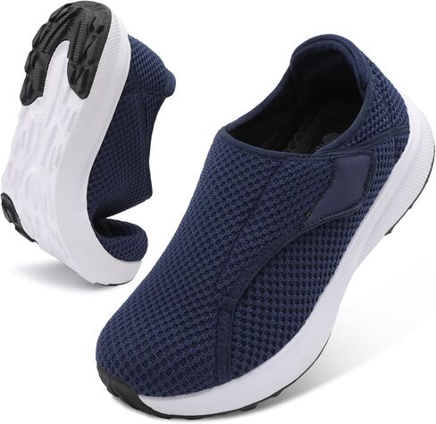 BARERUN Men's Wide Toe Box Barefoot Walking Shoes Slip on Diabetic Neuropathy Orthopedic Zero Drop Minimalist Tennis Shoes for Plantar Fasciitis Comfort Workout Sneakers Indoor Outdoor in Saudi Arabia