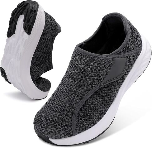 BARERUN Men's Wide Toe Box Barefoot Walking Shoes Slip on Diabetic Neuropathy Orthopedic Zero Drop Minimalist Tennis Shoes for Plantar Fasciitis Comfort Workout Sneakers Indoor Outdoor in Saudi Arabia