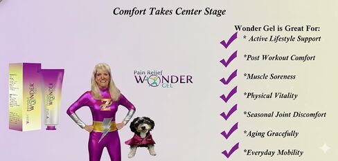 Wonder Gel – Pain Relief, Fast-Acting Relief Cream for Muscle, Joint, Back, Knee, Shoulder & Foot Pain Relief | Non-Greasy, Fast-Absorbing, Multi-Use Formula for Body Aches in Saudi Arabia
