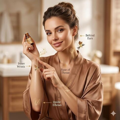 Perfume Studio 5-Piece Impression Perfume Oil Set for Women – Pure Alcohol-Free Fragrance Oils – Long Lasting Roll-On Travel Scent Compatible to CC No.1, X, 1872, L, V – 10ml Glass Roller Bottles in Kuwait