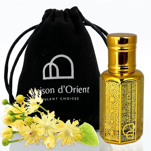 Linden Glow Perfume Oil 12 mL – Floral Woody Musk with Lime Blossom Jasmine Sambac and Vetiver. Alcohol Free Long Lasting Oil, Compliment Magnet in Saudi Arabia