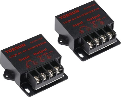 2 Pack - DC 24V to 12V 10A 120W Step Down Buck Converter, Power Converter Voltage Regulator Reducer, Compact Transformer Mini Module for Golf Cart Club Car, Truck, RV Electronics in Kuwait