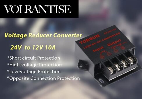 2 Pack - DC 24V to 12V 10A 120W Step Down Buck Converter, Power Converter Voltage Regulator Reducer, Compact Transformer Mini Module for Golf Cart Club Car, Truck, RV Electronics in Kuwait