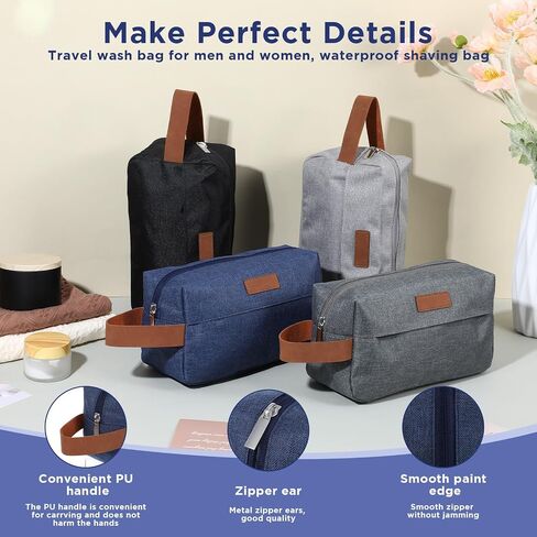 8 Pcs Groomsmen Gift Bags Toiletry Bag for Men Hanging Travel Toiletry Bag Water Resistant Shaving Portable Storage Christmas Gifts in Saudi Arabia