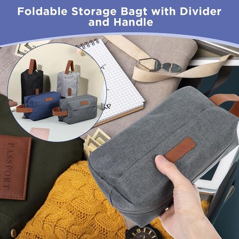 8 Pcs Groomsmen Gift Bags Toiletry Bag for Men Hanging Travel Toiletry Bag Water Resistant Shaving Portable Storage Christmas Gifts in Saudi Arabia