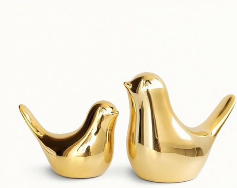 MAOBUYOU Small Birds Statues Gold Home Decor, Modern Style Figurine, Decorative Ornaments for Living Room, Bedroom, Office Desktop, Cabinets in Saudi Arabia
