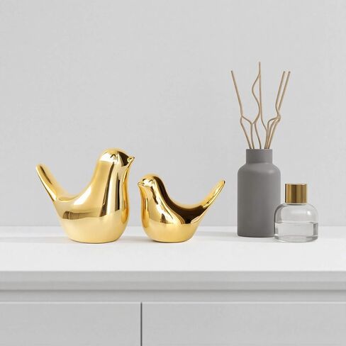 MAOBUYOU Small Birds Statues Gold Home Decor, Modern Style Figurine, Decorative Ornaments for Living Room, Bedroom, Office Desktop, Cabinets in Saudi Arabia