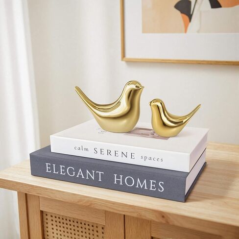 MAOBUYOU Small Birds Statues Gold Home Decor, Modern Style Figurine, Decorative Ornaments for Living Room, Bedroom, Office Desktop, Cabinets in Saudi Arabia