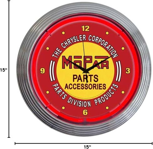 Neonetics Mopar Vintage Neon Wall Clock, 15-Inch in Saudi Arabia