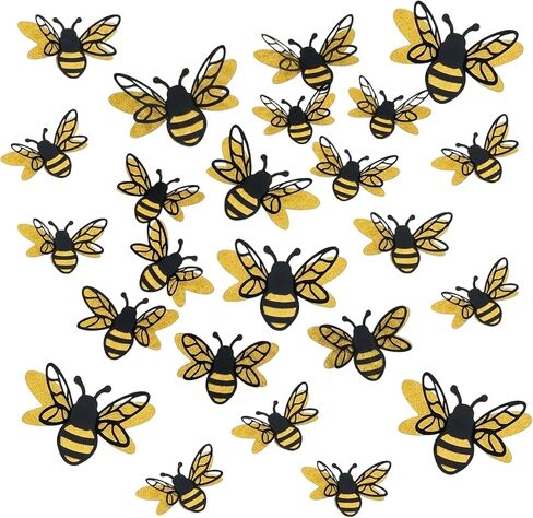 Bee Decor, Bumble Bee Decor and Bee Stickers, 48 Pieces 3D Bee Decorations for Party, Honey Comb Decorations for Home and Office Use, Creative Wall Stickers and Adhesive Decals in Saudi Arabia