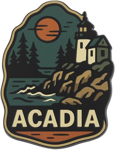 دبوس المينا من Real Sic Acadia National Park - دبوس طية صدر السترة للسفر للسترات وحقائب الظهر والقبعات والحقائب - هدية تذكارية لمحبي الهواء الطلق والمغامرة in Kuwait