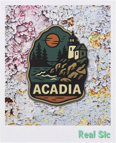 دبوس المينا من Real Sic Acadia National Park - دبوس طية صدر السترة للسفر للسترات وحقائب الظهر والقبعات والحقائب - هدية تذكارية لمحبي الهواء الطلق والمغامرة in Kuwait