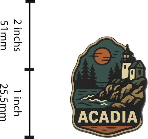 دبوس المينا من Real Sic Acadia National Park - دبوس طية صدر السترة للسفر للسترات وحقائب الظهر والقبعات والحقائب - هدية تذكارية لمحبي الهواء الطلق والمغامرة in Kuwait