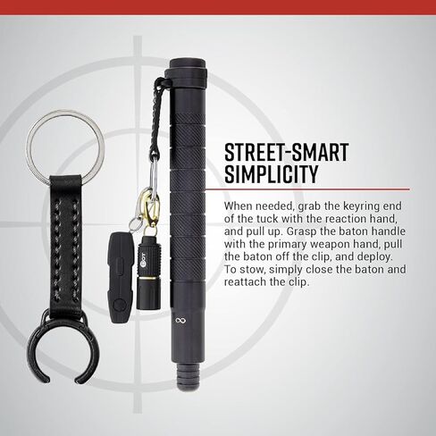 ASP Tuck Concealable Baton-Holder With Key Ring, Tactical Baton Clip, Leather Duty-Belt Accessory in Kuwait