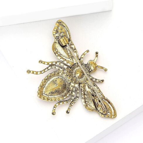 Fashionable Rhinestone Bee Brooch for Women Insect Brooch Dress Suit Pin Accessories Party Banquet Gift in Saudi Arabia