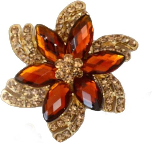 Large Crystal Flower Brooch for Women, Sparkly Rhinestone Flower Pin, Brooches for Wedding Party Banquet Dress, Lapel Pin for Suits Jackets Bags, Jewelry in Kuwait
