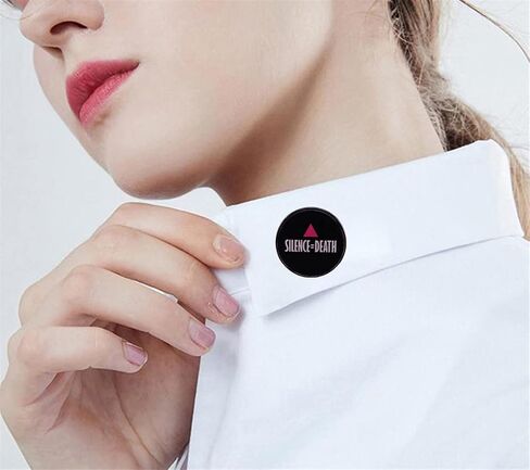 Silence equals death Enamel Pin Brooches Metal Brooch Pins Badge Collar Jewelry Lapel Pin in Saudi Arabia